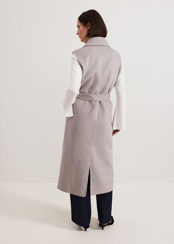 Phase Eight Darcy Double Faced Wool Sleeveless Coats Grey Canada | QXALHD-429